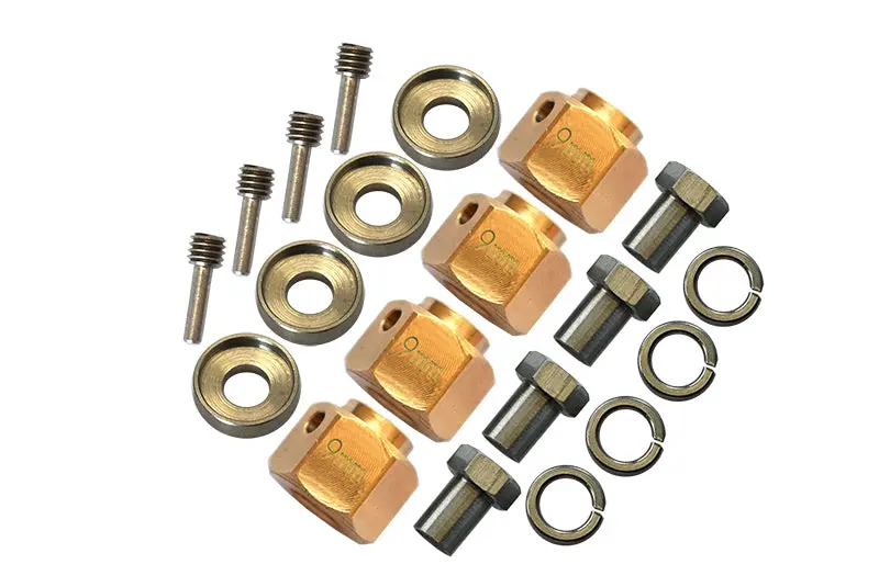 Traxxas Trx-4 Brass Wheel Hex Adapters 9Mm - 4Pc Set 1