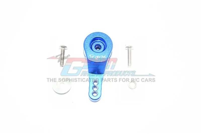 Traxxas Trx-4 Defender / Tactical Unit / Ford Bronco Aluminum 23T Servo Horn With Built-In Spring (3 Positioning Holes) - 1Pc Set Blue 1