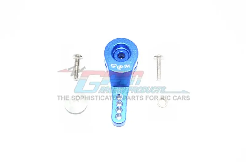 Traxxas Trx-4 Defender / Tactical Unit / Ford Bronco Aluminum 23T Servo Horn With Built-In Spring (4 Positioning Holes) - 1Pc Set Blue 1