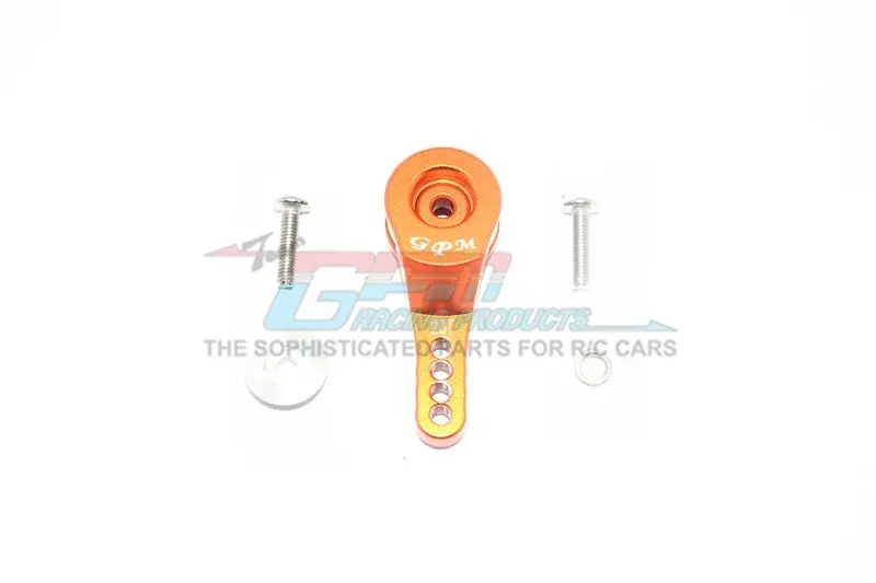 Traxxas Trx-4 Defender / Tactical Unit / Ford Bronco Aluminum 23T Servo Horn With Built-In Spring (4 Positioning Holes) - 1Pc Set Orange 1