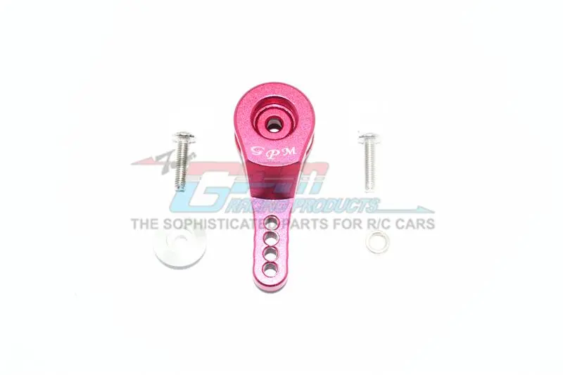 Traxxas Trx-4 Defender / Tactical Unit / Ford Bronco Aluminum 23T Servo Horn With Built-In Spring (4 Positioning Holes) - 1Pc Set Red 1