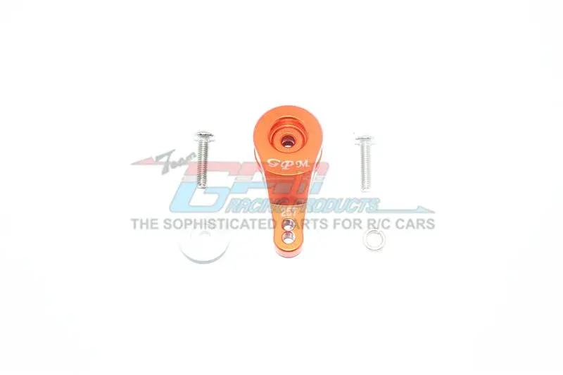 Traxxas Trx-4 Defender / Tactical Unit / Ford Bronco Aluminum 25T Servo Horn With Built-In Spring (2 Positioning Holes) - 1Pc Set Orange 1