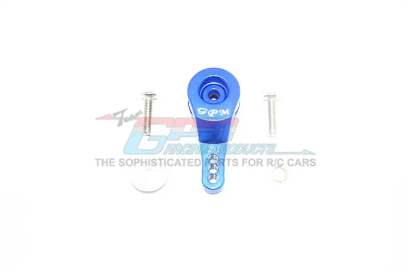 Traxxas Trx-4 Defender / Tactical Unit / Ford Bronco Aluminum 25T Servo Horn With Built-In Spring (3 Positioning Holes) - 1Pc Set Blue 1