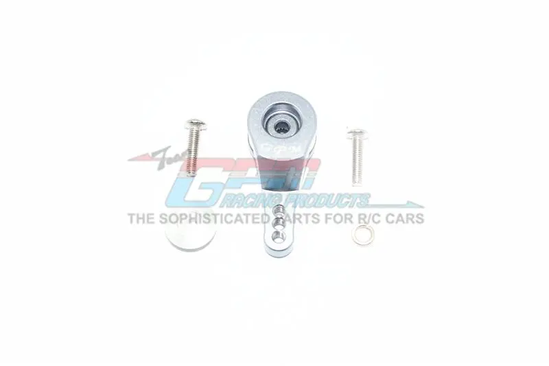 Traxxas Trx-4 Defender / Tactical Unit / Ford Bronco Aluminum 25T Servo Horn With Built-In Spring (3 Positioning Holes) - 1Pc Set Gray Silver 1