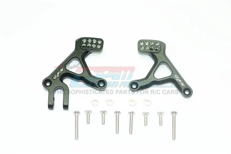 Traxxas Trx-4 Defender / Trx-4 Tactical Unit Aluminum Front Adjustable Shock Tower - 2Pc Set Black 1