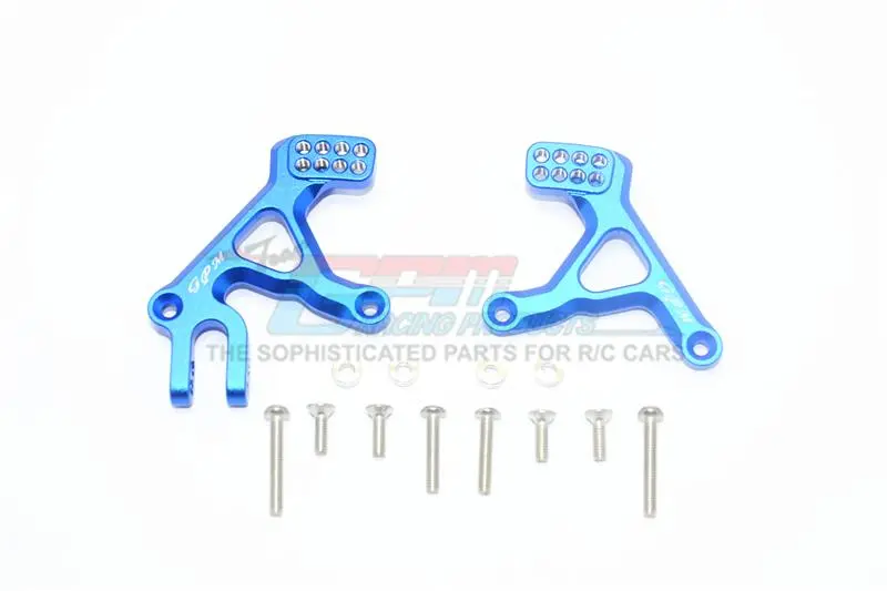 Traxxas Trx-4 Defender / Trx-4 Tactical Unit Aluminum Front Adjustable Shock Tower - 2Pc Set Blue 1