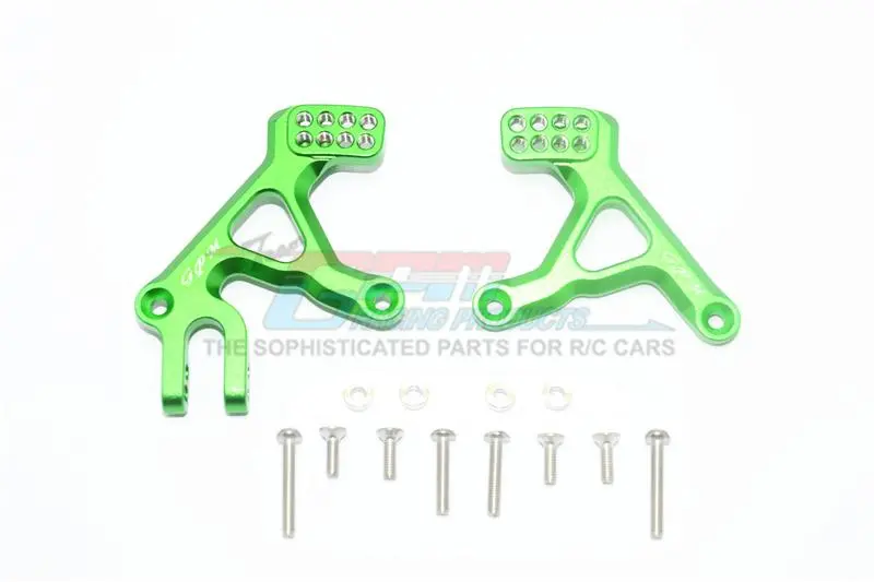 Traxxas Trx-4 Defender / Trx-4 Tactical Unit Aluminum Front Adjustable Shock Tower - 2Pc Set Green 1