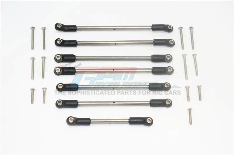 Traxxas Trx-4 Mercedes-Benz G500 / Ford Bronco / Blazer Titanium Adjustable Upper & Lower Suspension Links - 7Pc Set 1