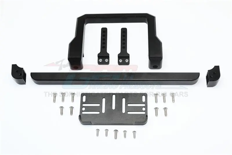 Traxxas Trx-4 Trail Defender Crawler Alloy Front Brushguard Bumper - 22Pc Set Black 1