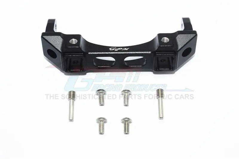Traxxas Trx-4 Trail Defender Crawler Aluminium Front Bumper Mount - 1Pc Set Black 1