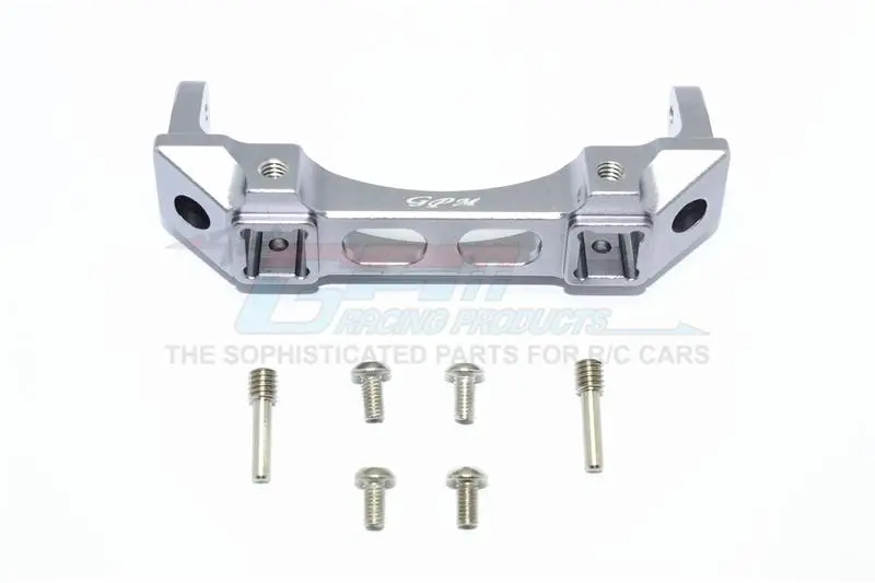 Traxxas Trx-4 Trail Defender Crawler Aluminium Front Bumper Mount - 1Pc Set Gray Silver 1