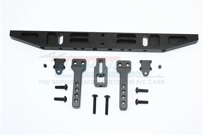 Traxxas Trx-4 Trail Defender Crawler Aluminium Rear Bumper With D-Rings (Classic) - 1 Set Black 1