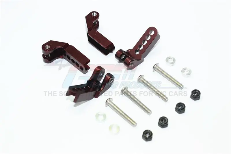 Traxxas Trx-4 Trail Defender Crawler Aluminum Adjustable Front And Rear Damper Mount - 4Pc Set Brown 1