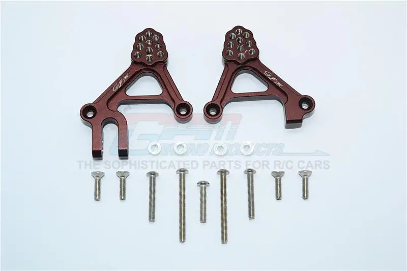 Traxxas Trx-4 Trail Defender Crawler Aluminum Adjustable Front Damper Mount - 1Pr Set Brown 1