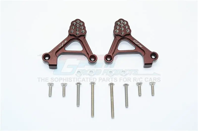 Traxxas Trx-4 Trail Defender Crawler Aluminum Adjustable Rear Damper Mount - 1Pr Set Brown 1