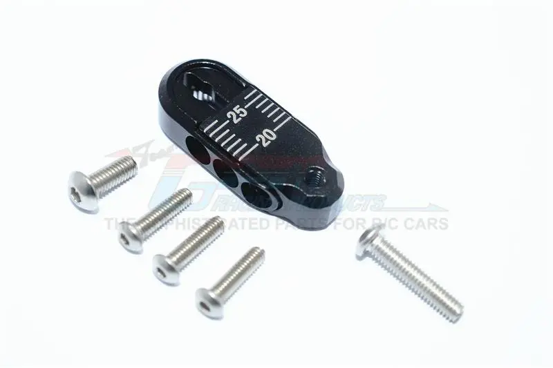 Traxxas Trx-4 Trail Defender Crawler Aluminum Adjustable Servo Horn (20-25Mm) - 1 Set Black 1