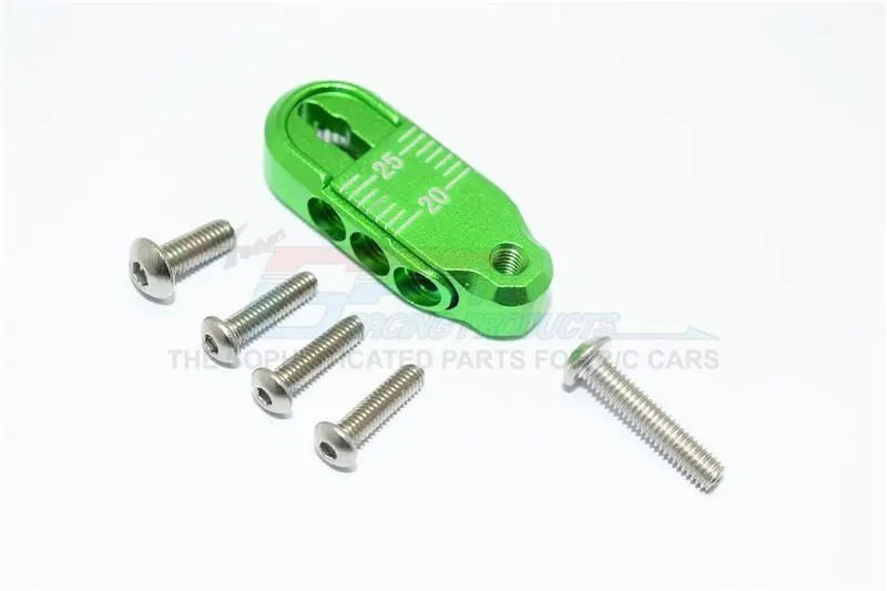 Traxxas Trx-4 Trail Defender Crawler Aluminum Adjustable Servo Horn (20-25Mm) - 1 Set Green 1