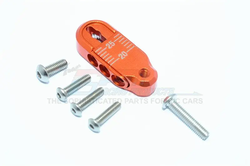 Traxxas Trx-4 Trail Defender Crawler Aluminum Adjustable Servo Horn (20-25Mm) - 1 Set Orange 1