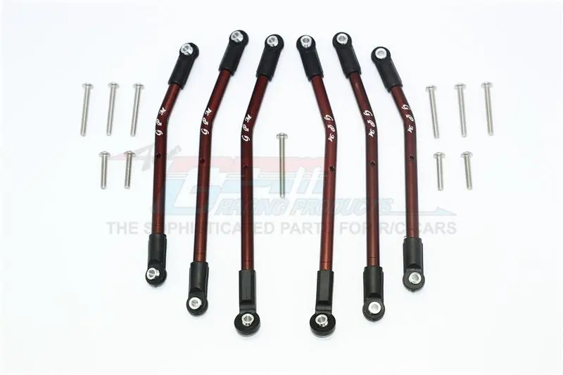 Traxxas Trx-4 Trail Defender Crawler Aluminum Adjustable Suspension Links - 6Pc Set Brown 1