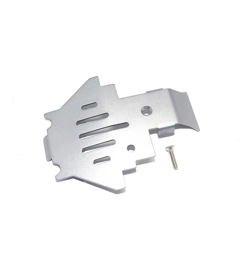 Traxxas Trx-4 Trail Defender Crawler Aluminum Center Gear Box Bottom Protector Mount - 1Pc Set Gray Silver 1
