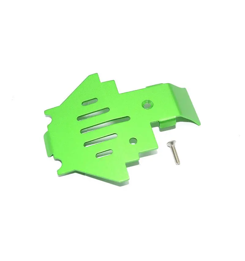 Traxxas Trx-4 Trail Defender Crawler Aluminum Center Gear Box Bottom Protector Mount - 1Pc Set Green 1
