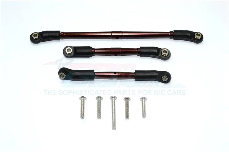 Traxxas Trx-4 Trail Defender Crawler Aluminum Front Adjustable Steering Link & Suspension Link - 3Pcs Set Brown 1