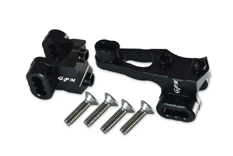 Traxxas Trx-4 Trail Defender Crawler Aluminum Front Axle Mount Set For Suspension Links - 2Pc Set Black 1