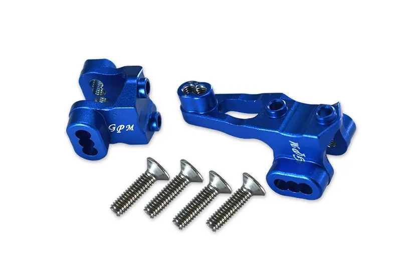 Traxxas Trx-4 Trail Defender Crawler Aluminum Front Axle Mount Set For Suspension Links - 2Pc Set Blue 1
