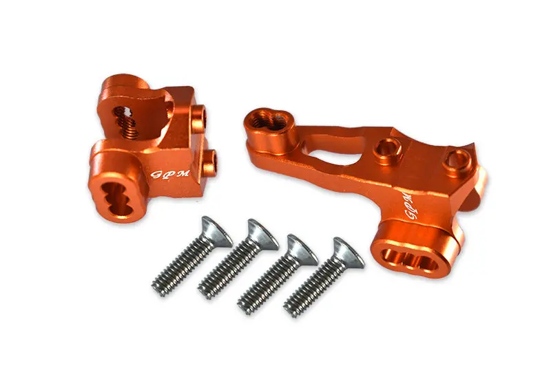Traxxas Trx-4 Trail Defender Crawler Aluminum Front Axle Mount Set For Suspension Links - 2Pc Set Orange 1