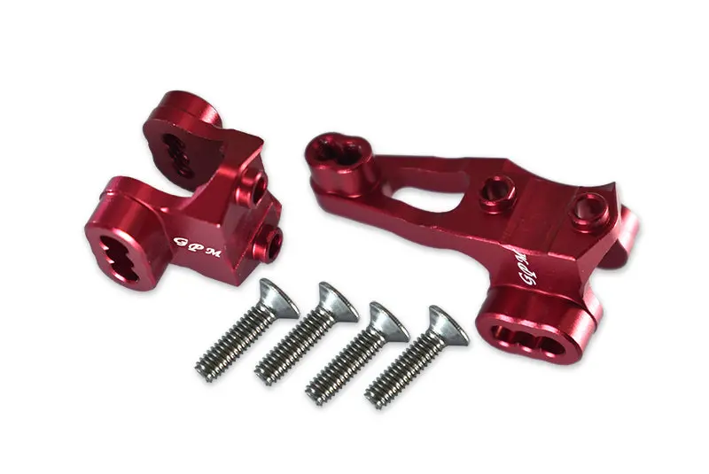 Traxxas Trx-4 Trail Defender Crawler Aluminum Front Axle Mount Set For Suspension Links - 2Pc Set Red 1