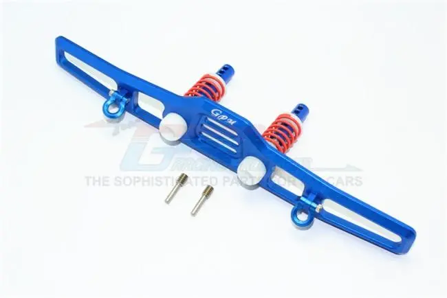Traxxas Trx-4 Trail Defender Crawler Aluminum Front Bumper Absorber + D-Rings - 1 Set Blue 1
