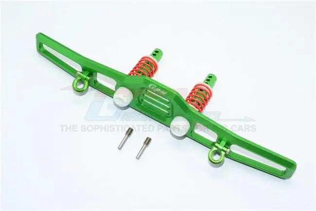 Traxxas Trx-4 Trail Defender Crawler Aluminum Front Bumper Absorber + D-Rings - 1 Set Green 1