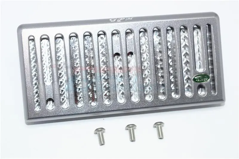 Traxxas Trx-4 Trail Defender Crawler Aluminum Front Grill (Vertical) For Trx-4 Trail Defender Crawler - 1 Set Gray Silver 1