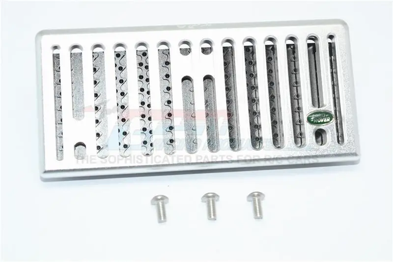 Traxxas Trx-4 Trail Defender Crawler Aluminum Front Grill (Vertical) For Trx-4 Trail Defender Crawler - 1 Set Silver+Black 1