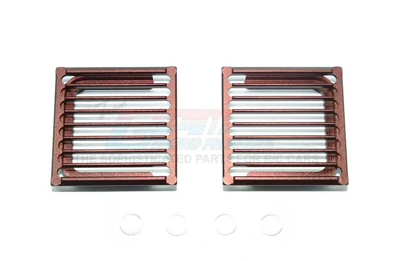 Traxxas Trx-4 Trail Defender Crawler Aluminum Front Headlight Assembly Brush Guard - 2Pc Set Brown 1