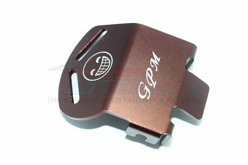 Traxxas Trx-4 Trail Defender Crawler Aluminum Front Or Rear Gear Box Bottom Protector Mount For Use With Original Plastic Gear Box (Smile Face) - 1Pc Brown 1