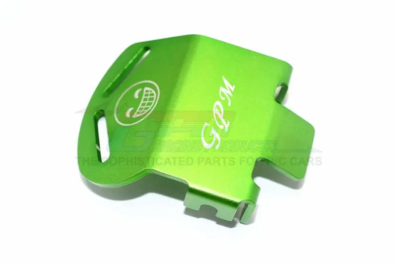Traxxas Trx-4 Trail Defender Crawler Aluminum Front Or Rear Gear Box Bottom Protector Mount For Use With Original Plastic Gear Box (Smile Face) - 1Pc Green 1