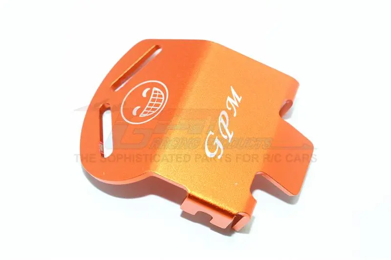 Traxxas Trx-4 Trail Defender Crawler Aluminum Front Or Rear Gear Box Bottom Protector Mount For Use With Original Plastic Gear Box (Smile Face) - 1Pc Orange 1