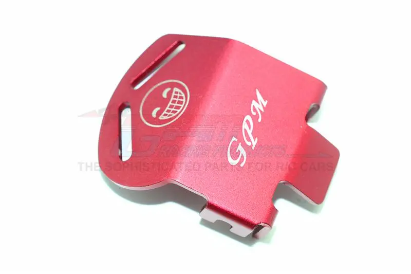 Traxxas Trx-4 Trail Defender Crawler Aluminum Front Or Rear Gear Box Bottom Protector Mount For Use With Original Plastic Gear Box (Smile Face) - 1Pc Red 1