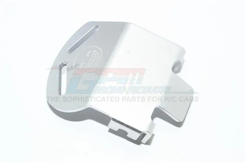 Traxxas Trx-4 Trail Defender Crawler Aluminum Front Or Rear Gear Box Bottom Protector Mount For Use With Original Plastic Gear Box (Smile Face) - 1Pc Silver 1