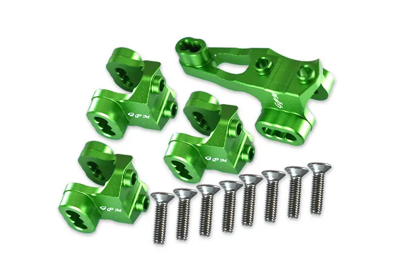 Traxxas Trx-4 Trail Defender Crawler Aluminum Front/Rear Axle Mount Set For Suspension Links - 4Pc Set Green 1