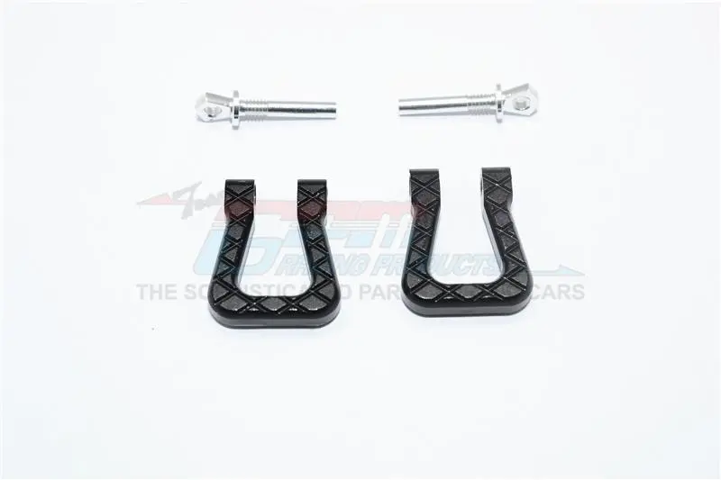 Traxxas Trx-4 Trail Defender Crawler Aluminum Front/Rear Bumper D-Rings - 1Pr Set Black 1