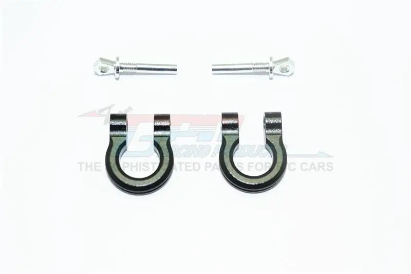 Traxxas Trx-4 Trail Defender Crawler Aluminum Front/Rear Bumper D-Rings - 1Pr Set Black 1