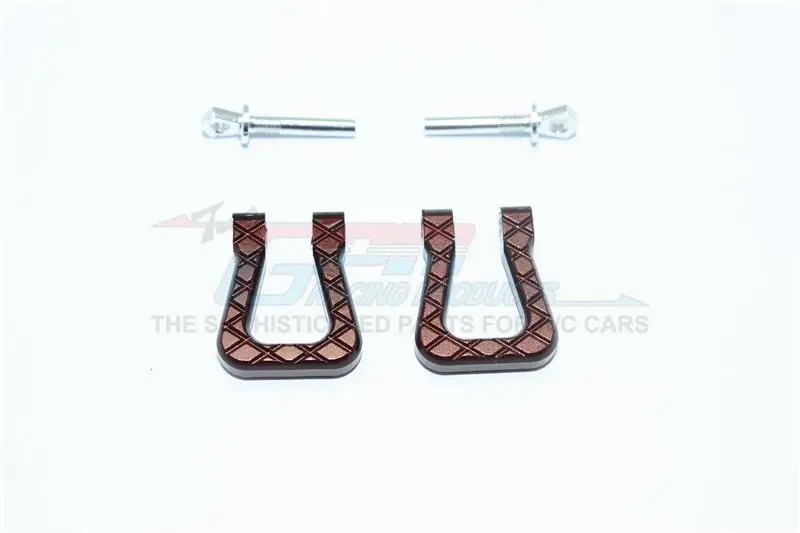 Traxxas Trx-4 Trail Defender Crawler Aluminum Front/Rear Bumper D-Rings - 1Pr Set Brown 1