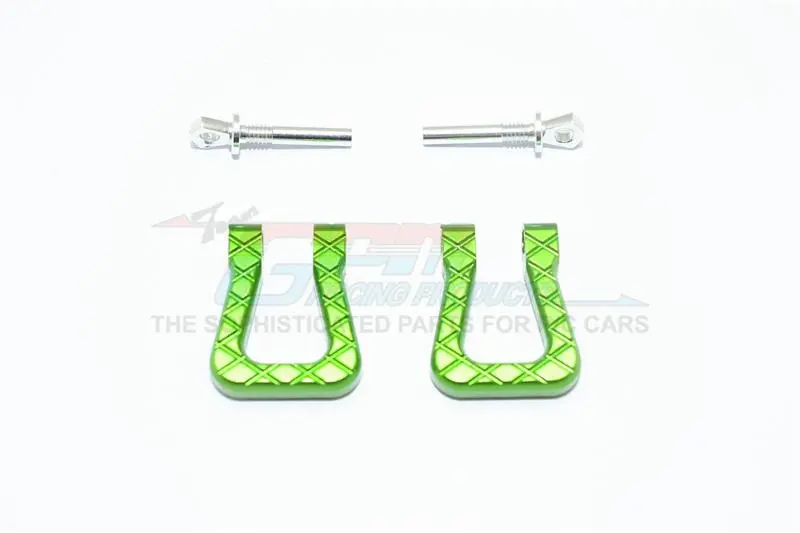 Traxxas Trx-4 Trail Defender Crawler Aluminum Front/Rear Bumper D-Rings - 1Pr Set Green 1
