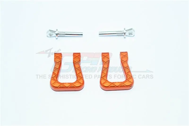 Traxxas Trx-4 Trail Defender Crawler Aluminum Front/Rear Bumper D-Rings - 1Pr Set Orange 1