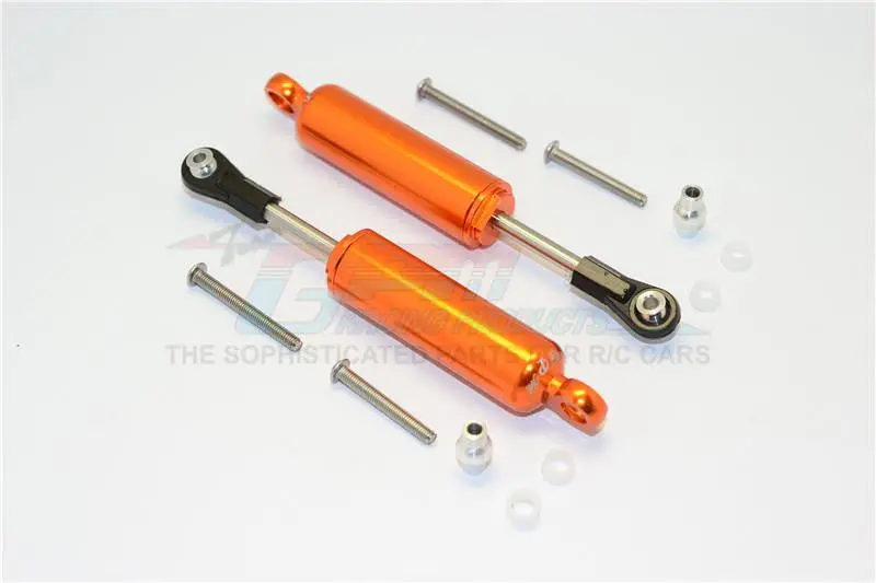 Traxxas Trx-4 Trail Defender Crawler Aluminum Front/Rear Internal Shocks - 1Pr Set Orange 1