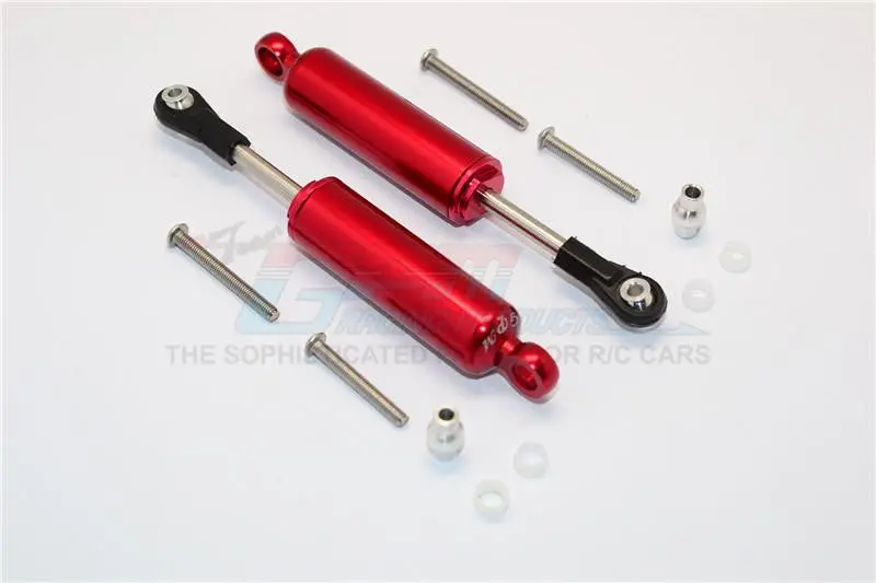 Traxxas Trx-4 Trail Defender Crawler Aluminum Front/Rear Internal Shocks - 1Pr Set Red 1