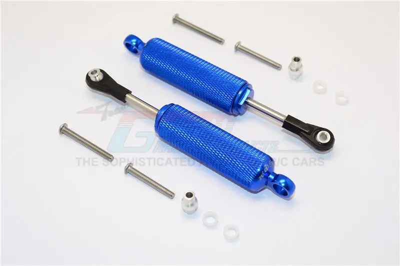 Traxxas Trx-4 Trail Defender Crawler Aluminum Front/Rear Internal Shocks (Reticulated Pattern) - 1Pr Set Blue 1