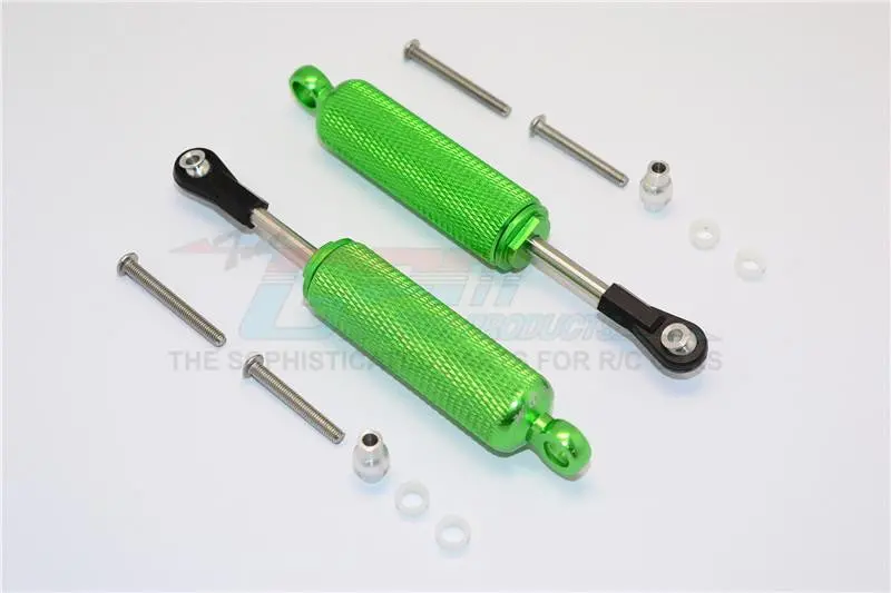 Traxxas Trx-4 Trail Defender Crawler Aluminum Front/Rear Internal Shocks (Reticulated Pattern) - 1Pr Set Green 1